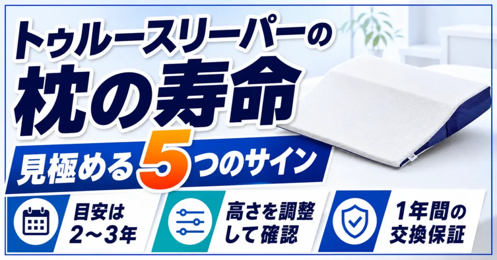 トゥルースリーパーの枕の寿命と見極める5つのサインを解説する記事のアイキャッチ画像